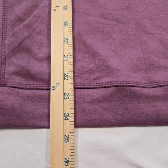 Free Country Womens L Pullover Hoodie Purple Long Sleeve Lightweight Relaxed Fit - Picture 4 of 8